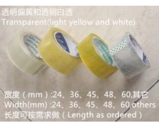 Bopp packing tape（transparent light yellow and white）